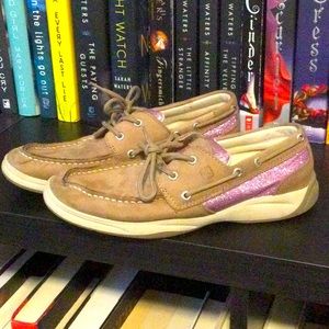 EUC Sperry Glitter Boat Shoes